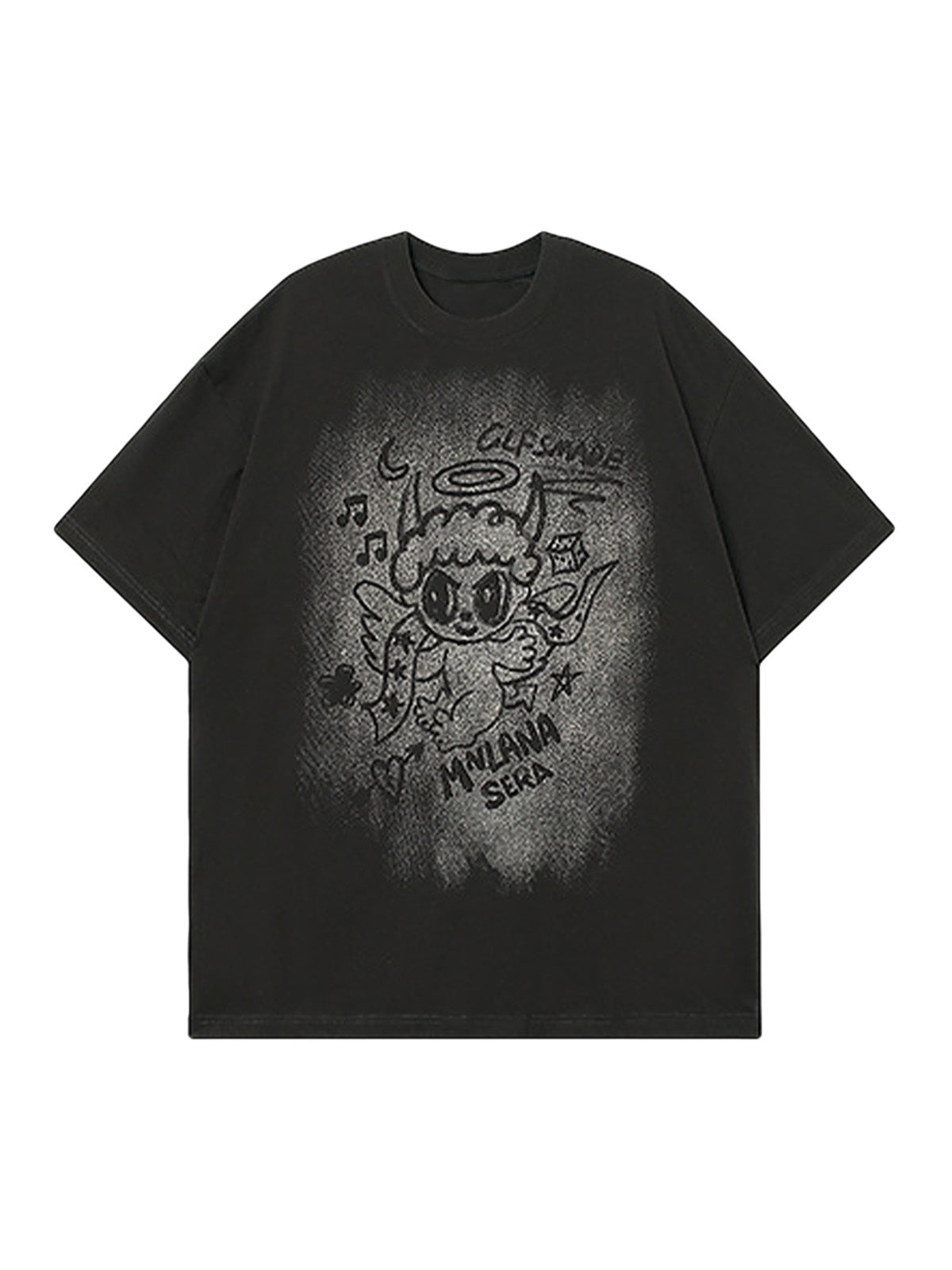 Oversized Angel Graphic T-Shirt