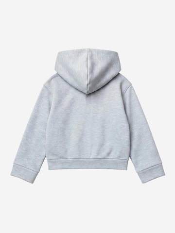 Kapuzenpullover mit Skorpionstickerei, Streifenfutter und Knopfleiste