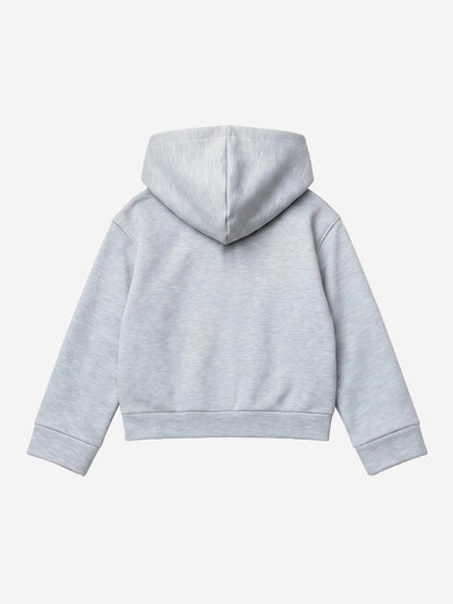 Kapuzenpullover mit Skorpionstickerei, Streifenfutter und Knopfleiste