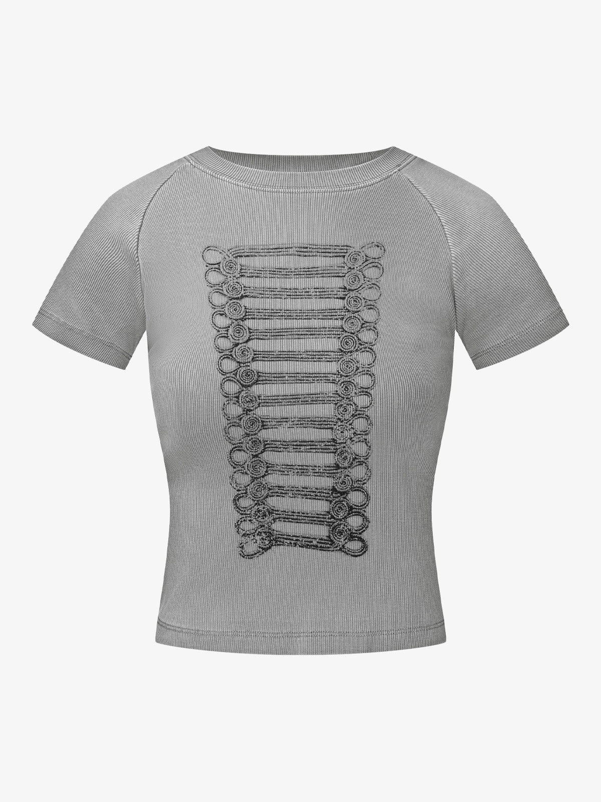 Geripptes Strickoberteil
