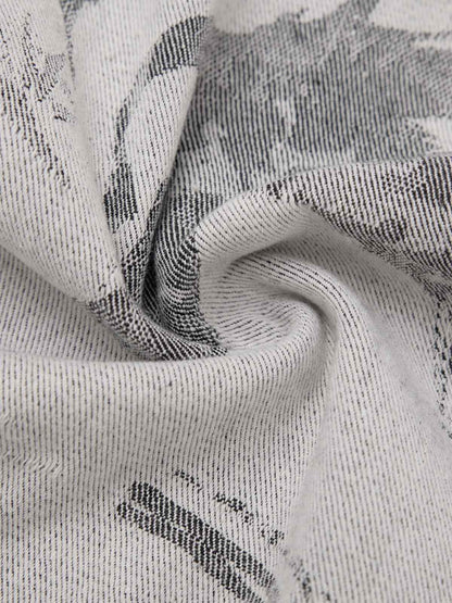 Vintage Jacquard Straight-Leg Jeans 