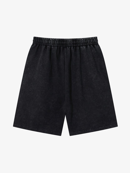 Distressed Thorn Rhinestone Shorts