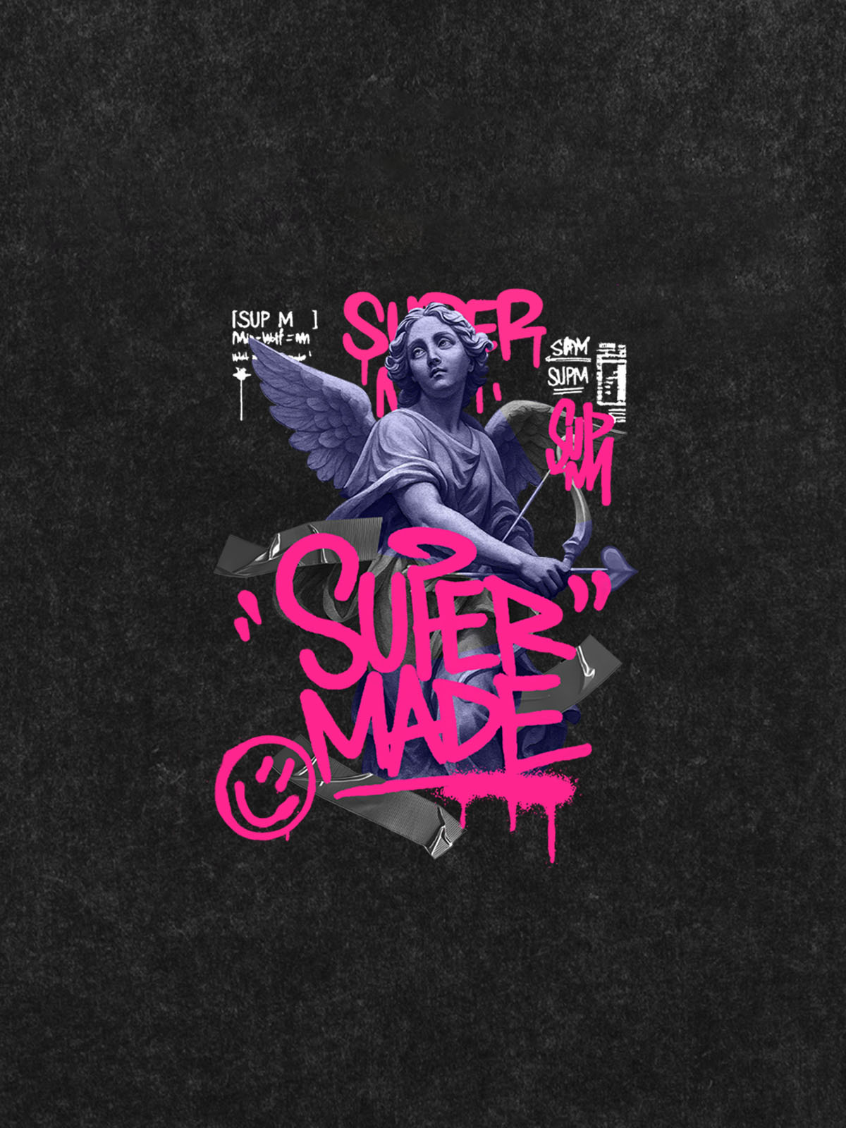 Street Lucky Angel graphic design T-shirt 