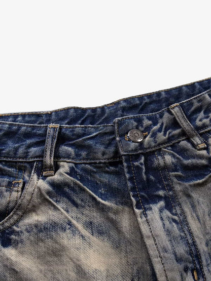 Wide-Leg Tie-Dye Denim Pants for Women - Fashionable and Comfortable Design 