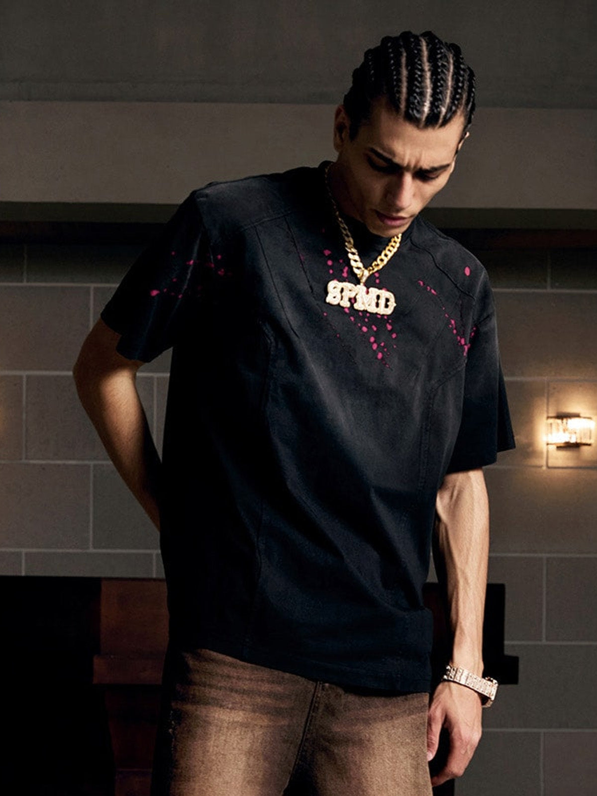 Vintage Washed Dot Spray T-Shirt