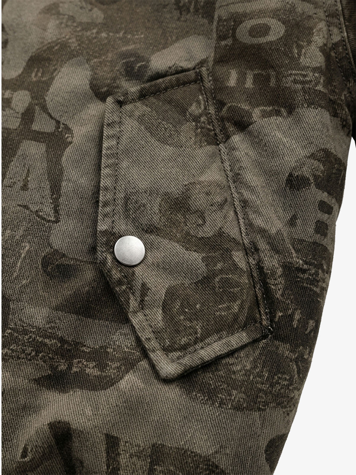 Camouflage All-Over Print Padded Bomber Coats
