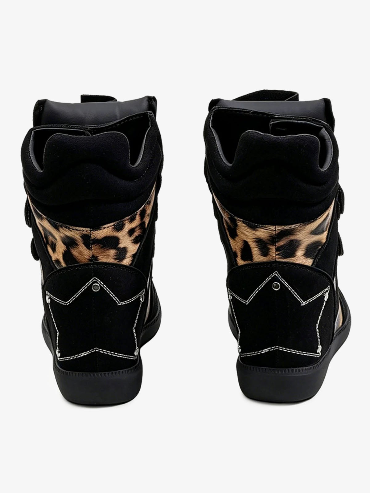Leopard Star Studded Sneakers