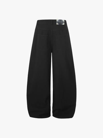 Wide Leg Striped Patchwork Letter Print Pants