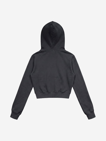 Embroidered Cropped Sweatshirt