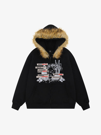 Stylish Hooded Jacket with Faux Fur Trim for Winter and Casual Wear 