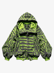 Neon Tiger Stripe Zip Hoodie & Sweatpants Set