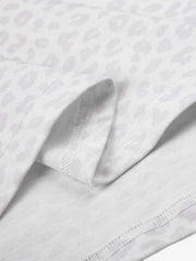Leopard Graphic Chinese Knot-Button Long Sleeve Polo