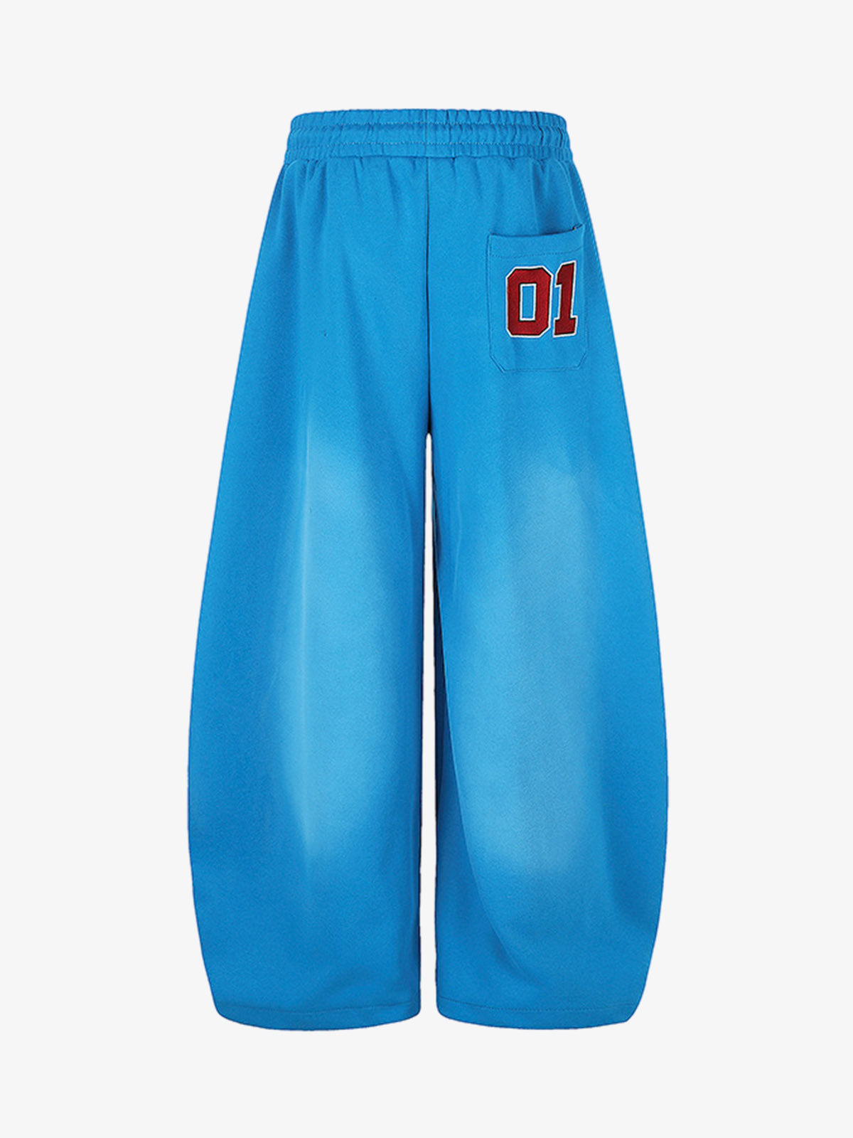 Letter Embroidered Wide-Leg Pants