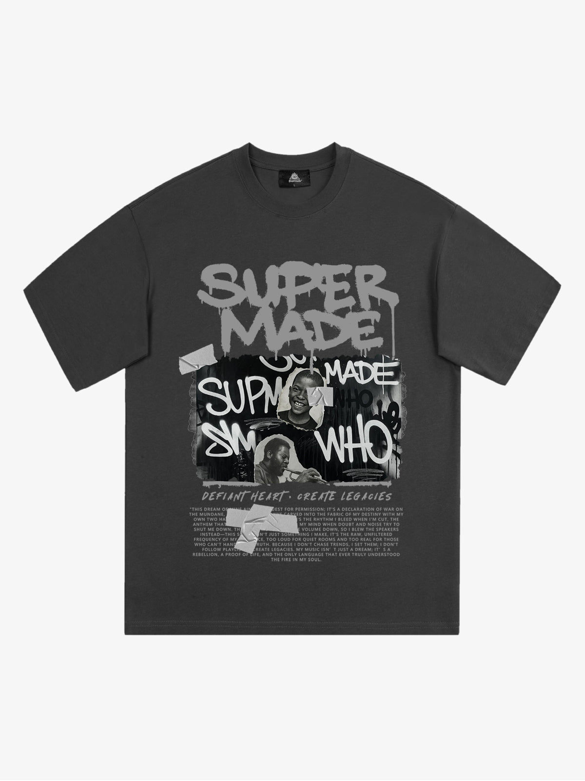 Street Graffiti Style Retro Character Collage T-Shirt 