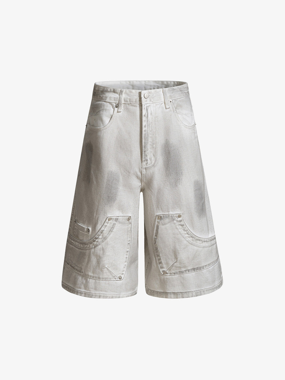 Mud-Washed Pocket Denim Jorts 