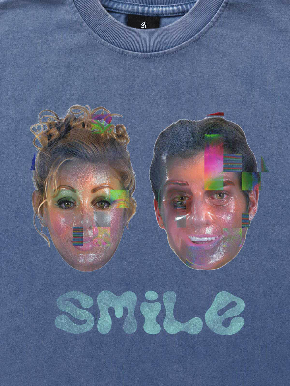 Smile Graphic Washed Boxy Long Sleeve Tee