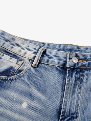 Washed Splatter-Paint Jeans 