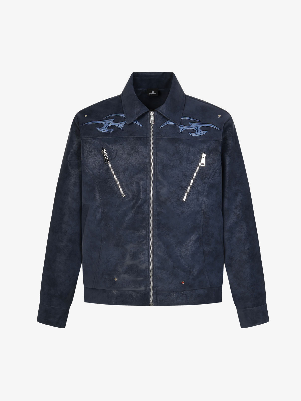 Thorn Embroidered Suede Jacket
