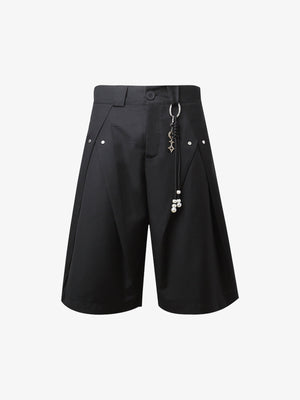 Vintage Deconstructed Pleated Shorts 