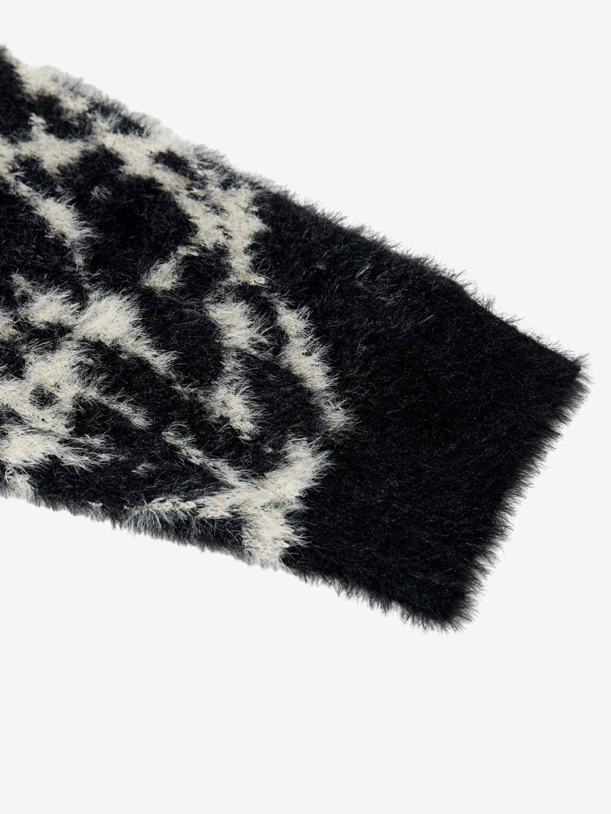 Abstract Ink Print Knit Sweater