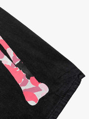 Camo Skeleton Print Baggy Jeans
