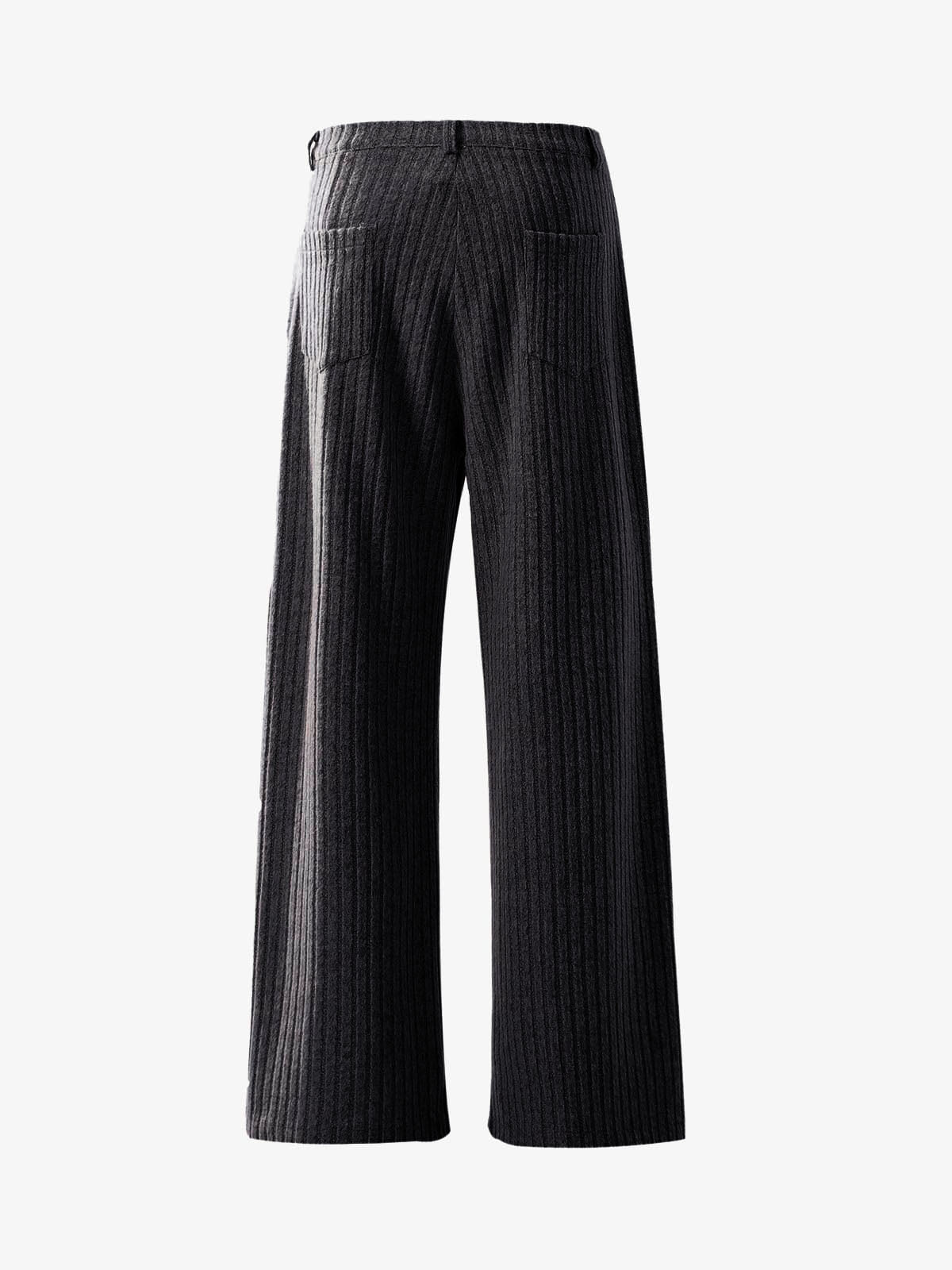 Retro Wool Blend Pleated Baggy Trousers 