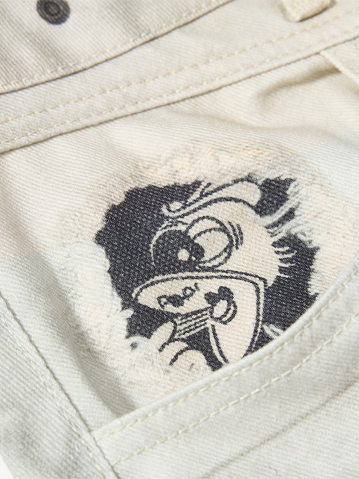 Stylish Wide-Leg Cargo Pants with Unique Embroidery and Zipper Accents 