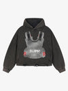 Tactical Vest Graphic Washed Boxy Hoodie