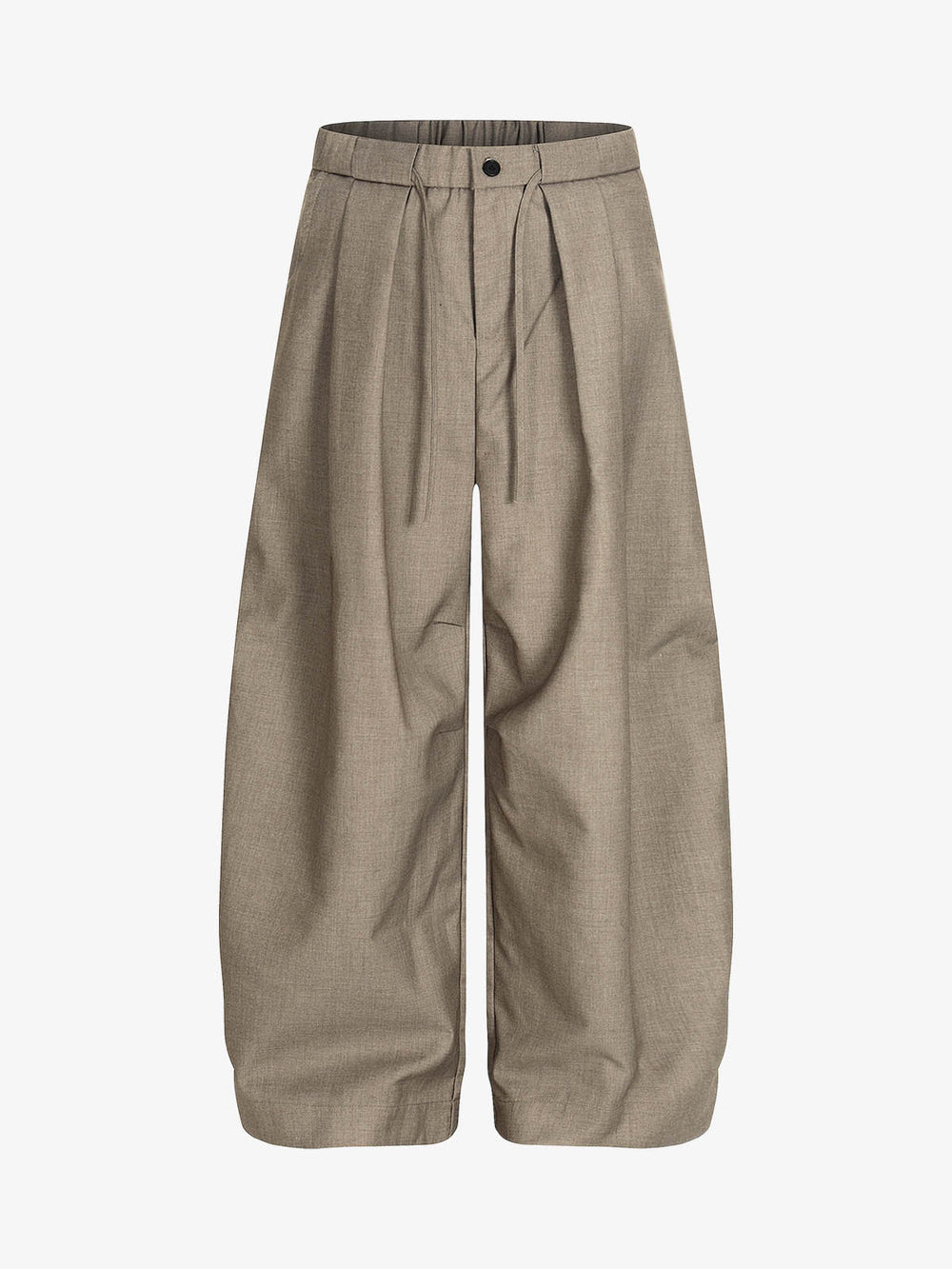 Pleated Drawstring Scimitar Track Pants 