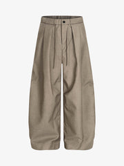 Pleated Drawstring Scimitar Track Pants 