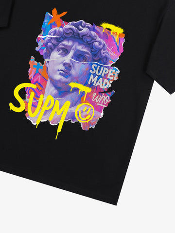 David Sculpture Vibrant Graffiti Art T-Shirt 