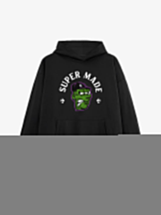 Stylish Graphic Hoodie with Unique Monster Design for Casual Wear 