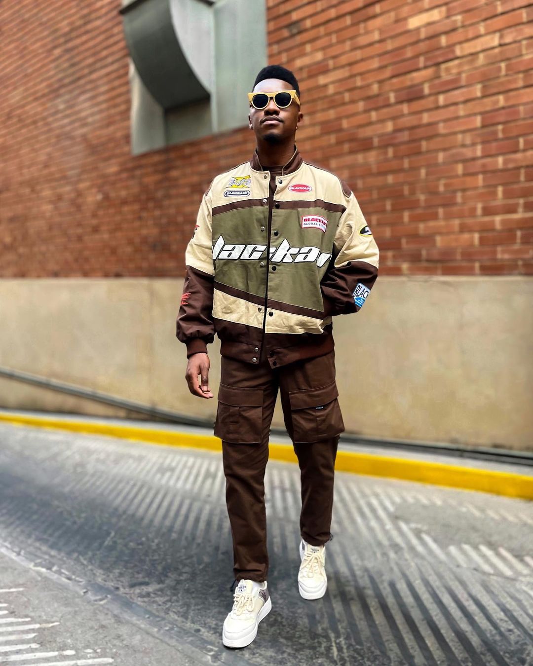 The Supermade Retro Style Quilted Racing Jacket -1297