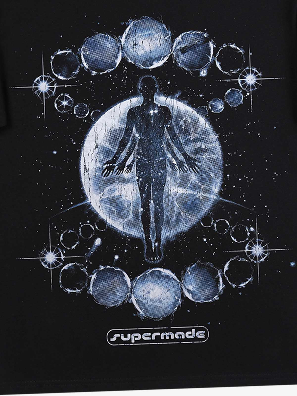 Maglietta con grafica a silhouette stellata