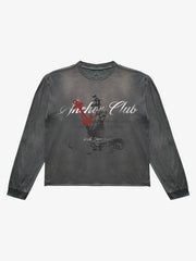 Distressed Anchor Graphic Long Sleeve Tee