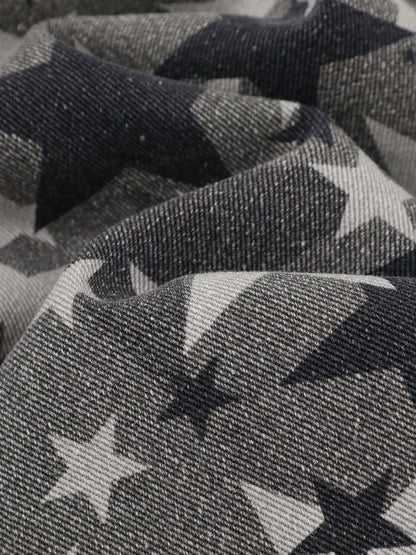 Star-Printed Denim Jacket for Casual and Fashionable Looks 