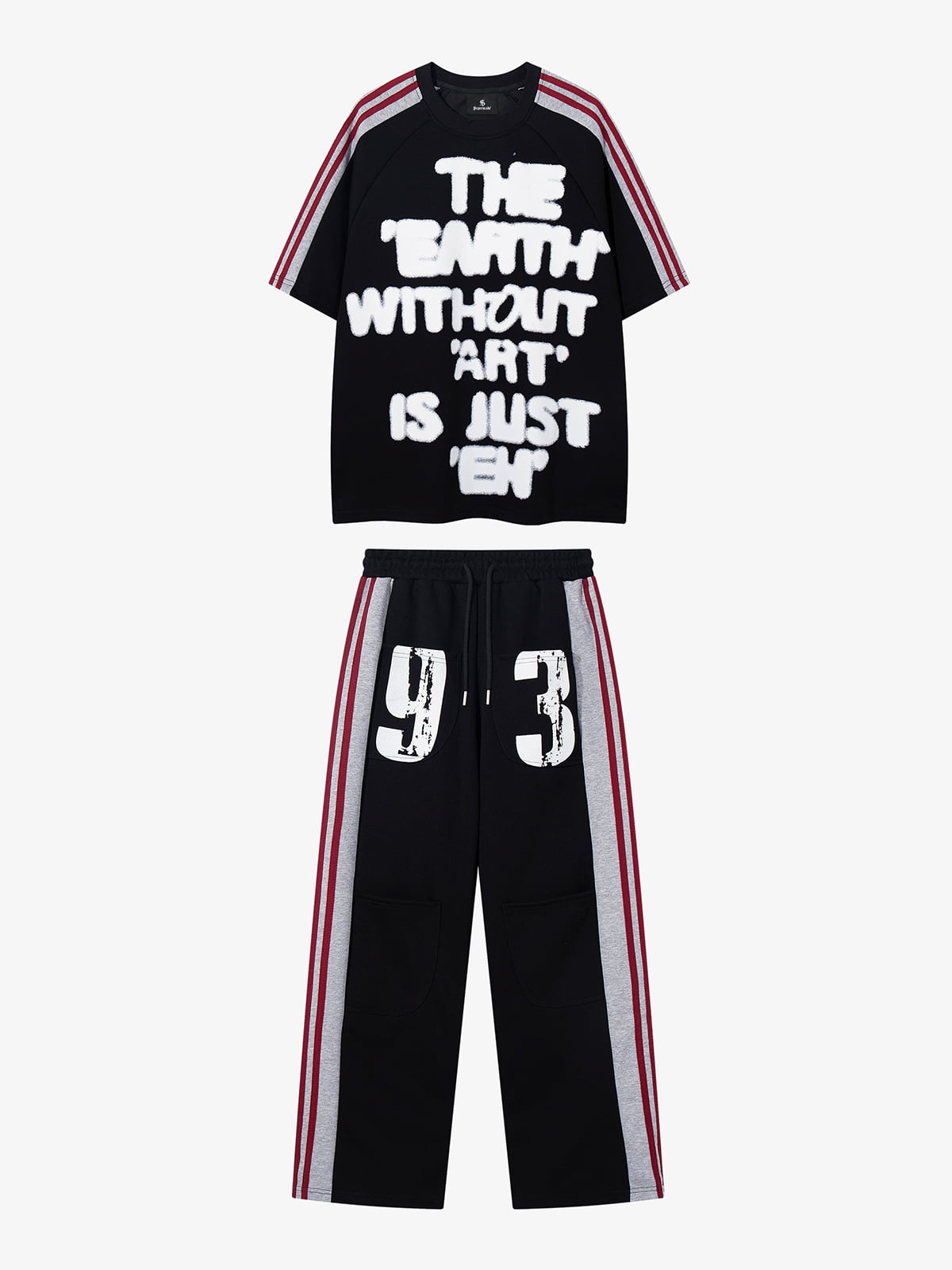 Striped Patchwork Two-Piece Set