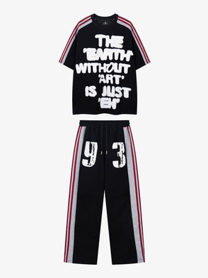 Striped Patchwork Two-Piece Set