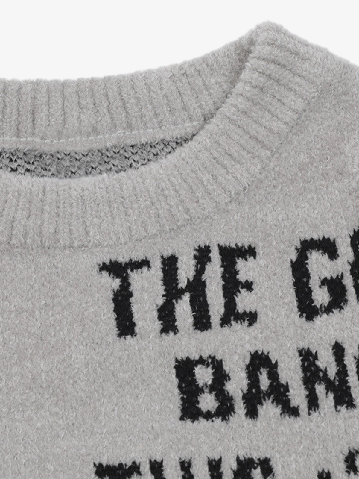 Embroidered Letter Knit Sweater 