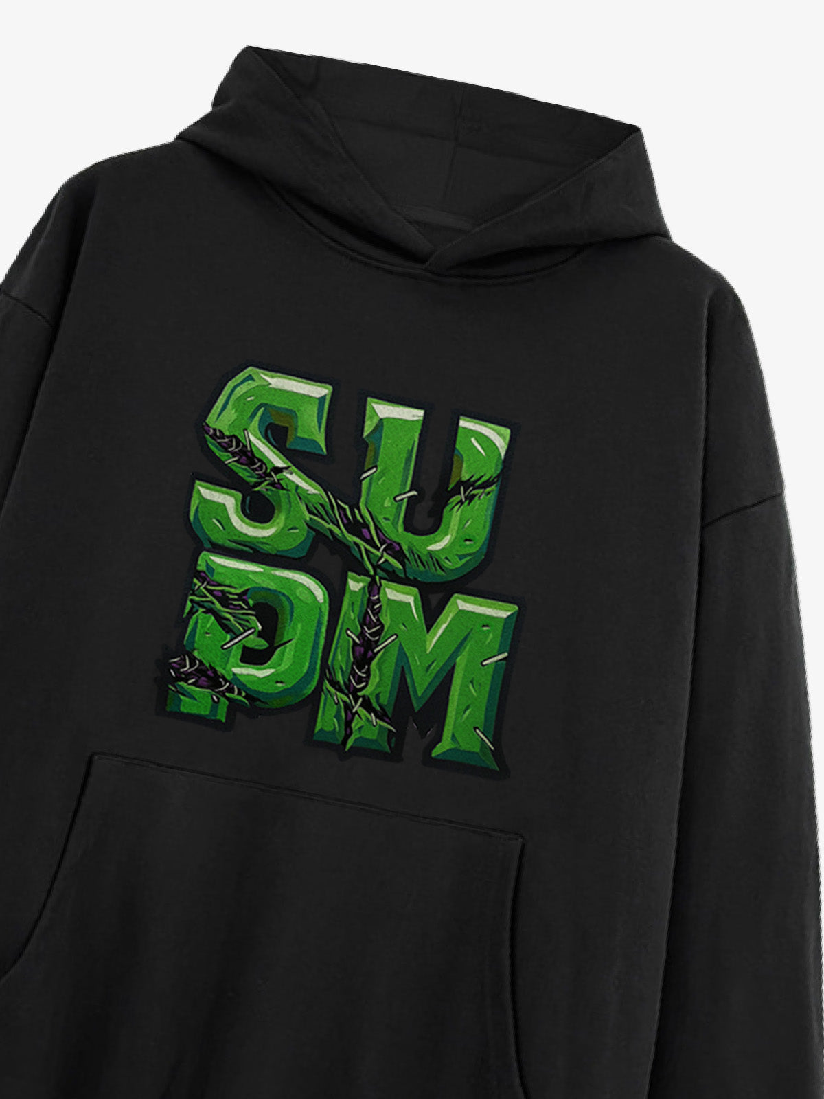Supermade Green Thorn Font Hooded Sweatshirt 