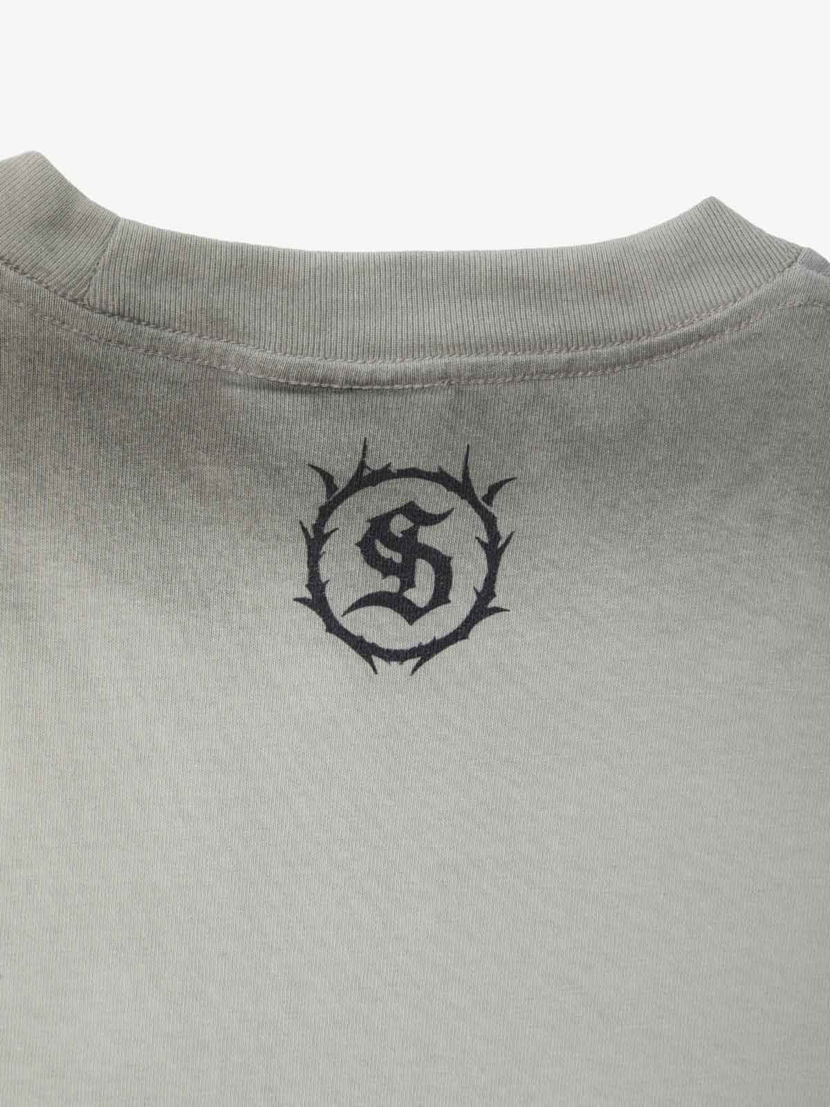 Supermade Distressed Rebellious Gun and Cross Print T-Shirt 