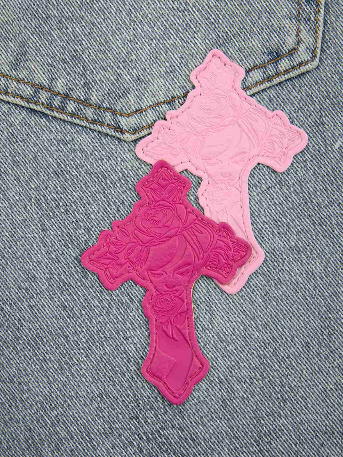 Supermade Retro Distressed Print Heavyweight Canvas Baggy Pants 