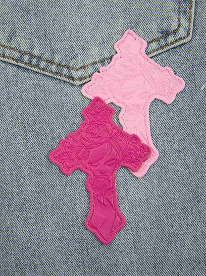 Supermade Retro Distressed Print Heavyweight Canvas Baggy Pants 