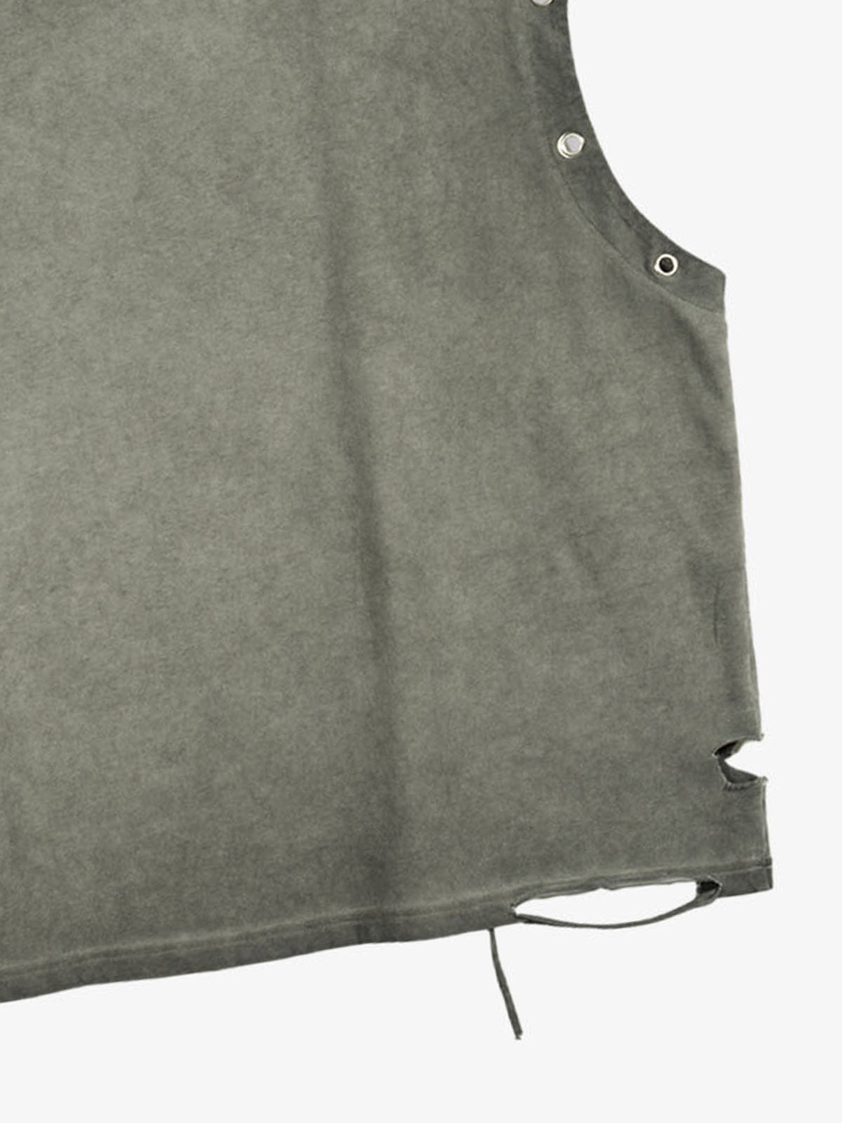 Crucifixion Graphic Studded Distressed Tank Top