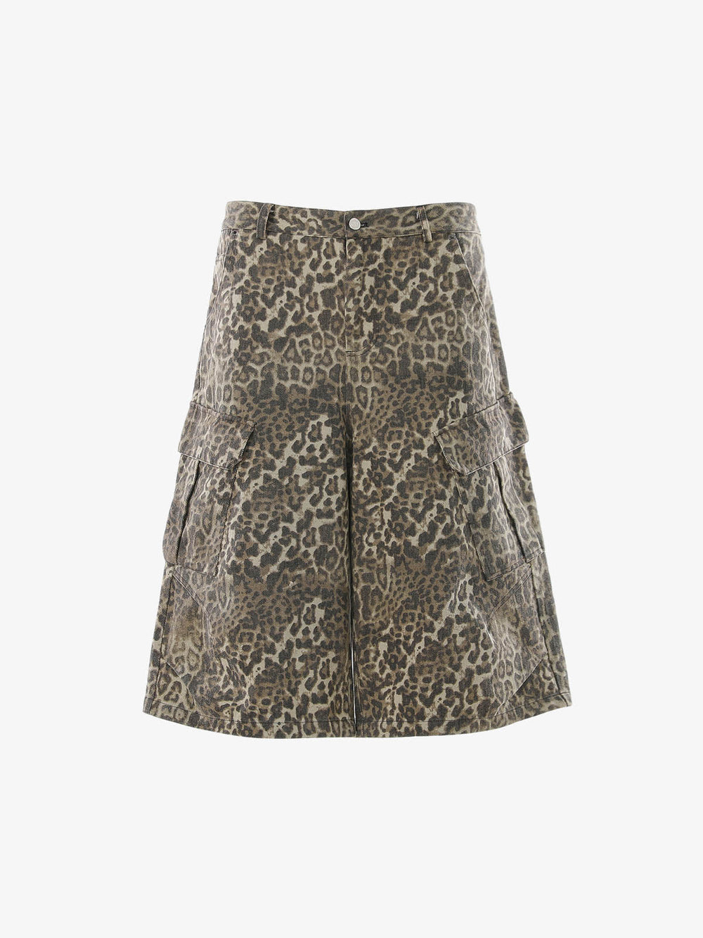 Vintage Leopard Cargo Shorts 