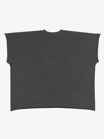 Oversized Crop Top with Bold Graphic Print and Edgy Skeleton Design 