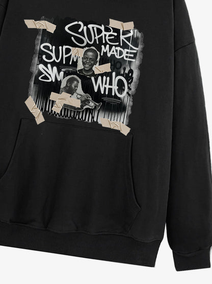 Street Collage Graffiti Font Character Hooded Sweatshirt 