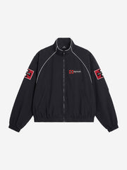 Color Block Embroidered Piped Racing Jacket