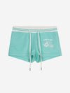 Terry Cloth Hibiscus Sporty Shorts
