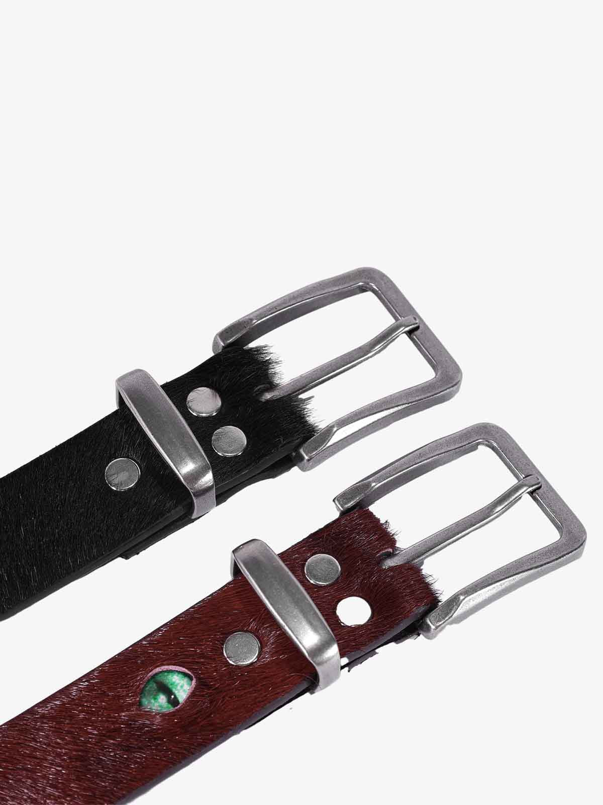 Studded Leather Belt with Eyelet Detail - Stylish and Versatile Accessory for Modern Fashion 
